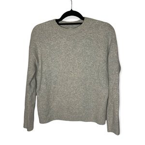 & Other Stories SMALL Gray Crew Neck Knit Wool Blend Popover Oversized Sweater